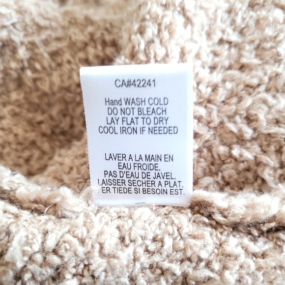 New Young Fabulous & Broke Teddy Bear Belted Tan Sweater Cardigan NWT Medium - Picture 10 of 10